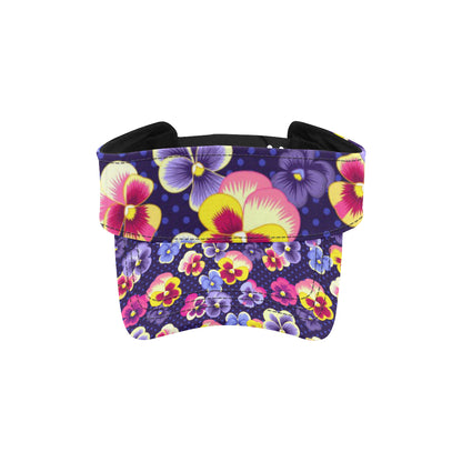 Pansy Pattern Print Design PS04 Unisex Sun Visor