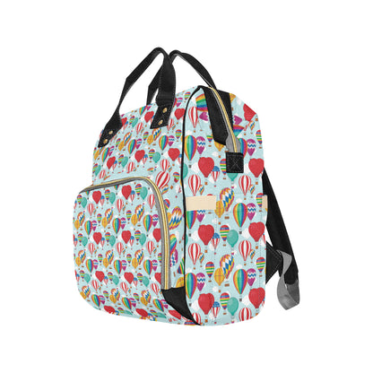 Ballon Pattern Print Design 07 Diaper Bag Backpack
