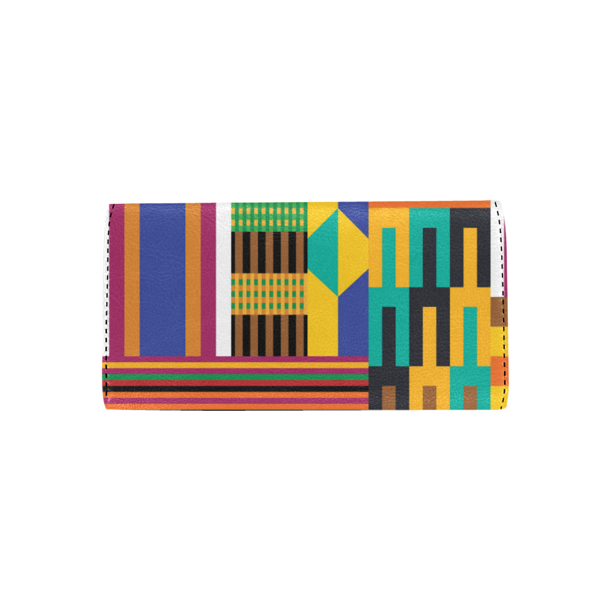 Kente Pattern Print Design 03 Women's Trifold Wallet