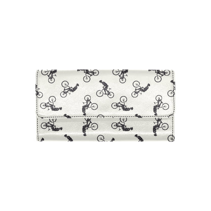 Mountain bike Pattern Print Design 01 Women's Trifold Wallet