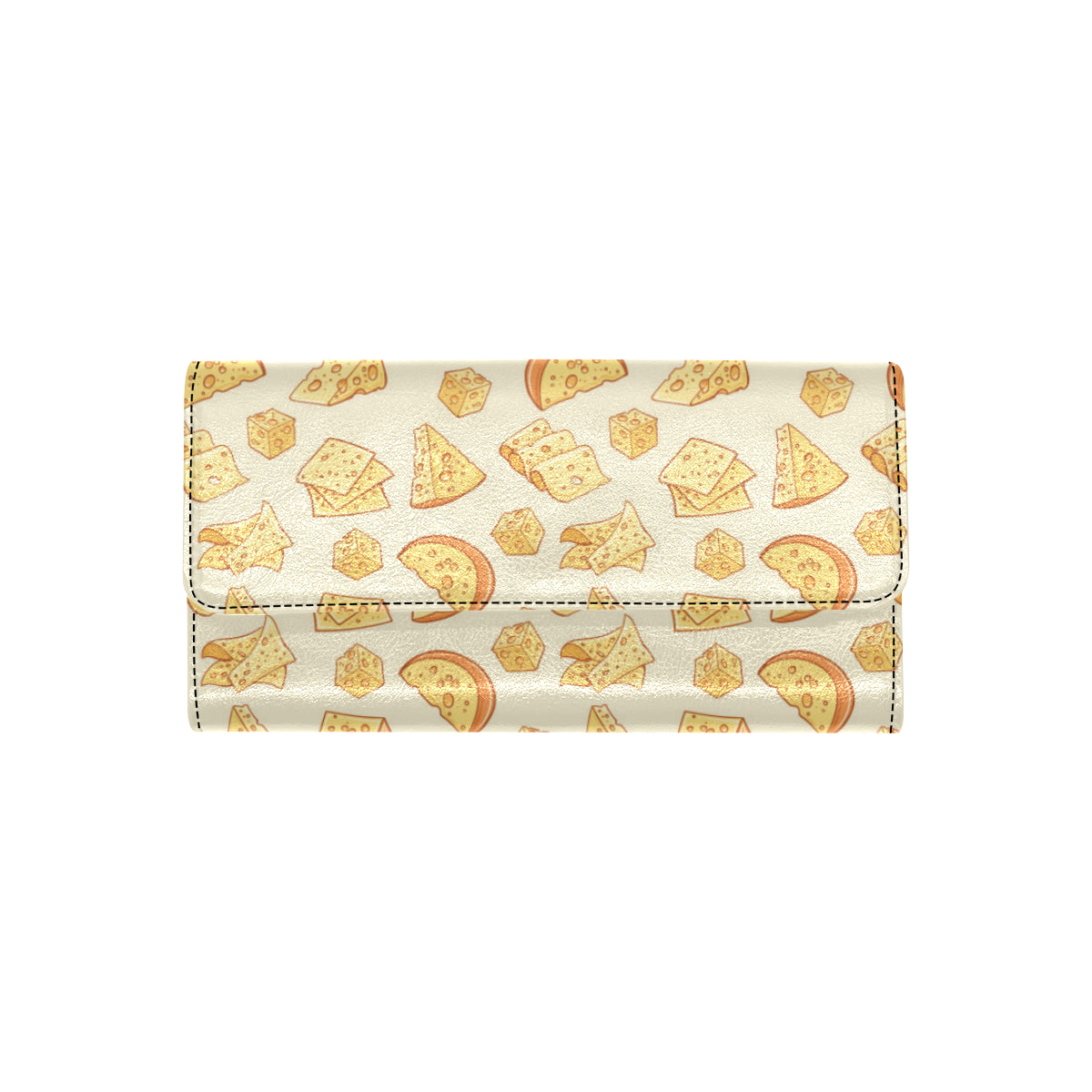 Cheese Pattern Print Design 01 Women's Trifold Wallet