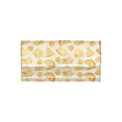 Cheese Pattern Print Design 01 Women's Trifold Wallet