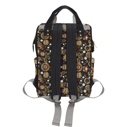 Steampunk Butterfly Design Themed Print Diaper Bag Backpack