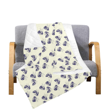 Bee Pattern Print Design 02 Premium Quilt