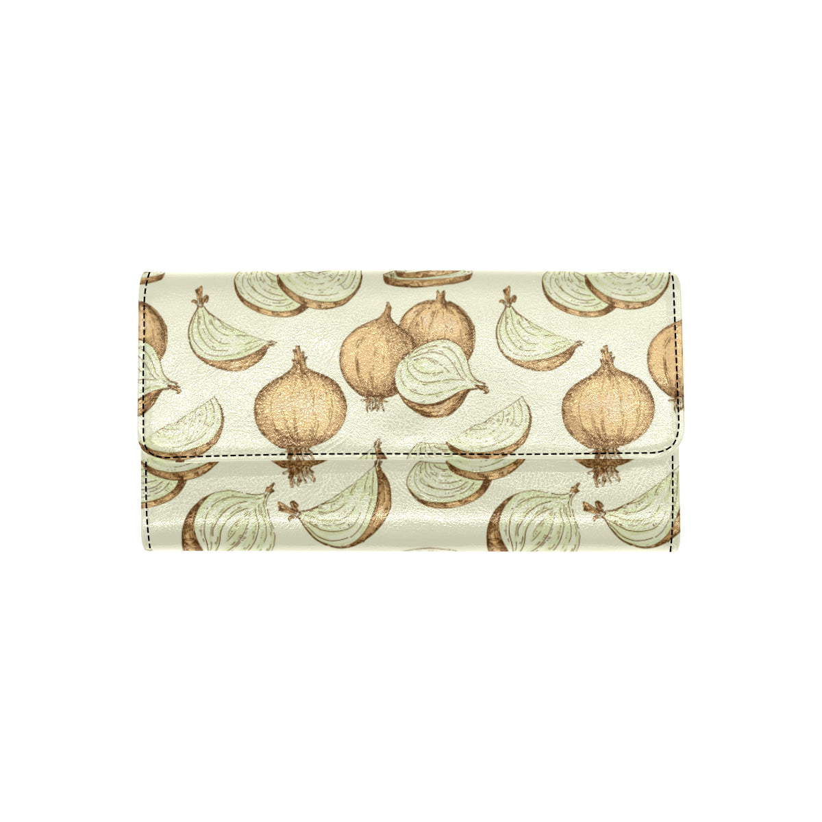 Onion Pattern Print Design A02 Women's Trifold Wallet