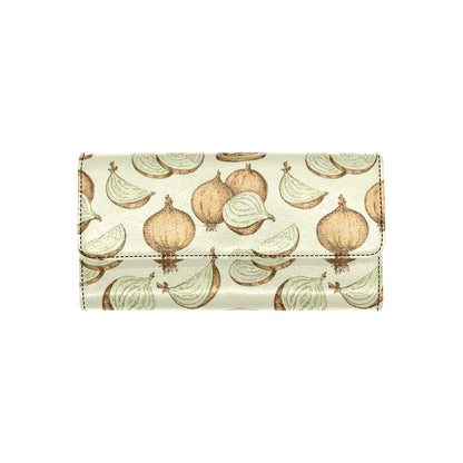 Onion Pattern Print Design A02 Women's Trifold Wallet