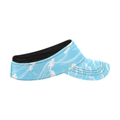 Ocean Wave Pattern Print Design A01 Unisex Sun Visor
