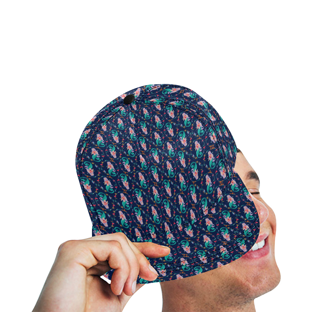 Mermaid Girl Cute Design Print Snapback Cap