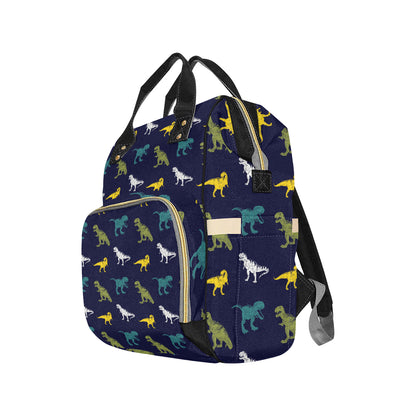 T Rex Pattern Print Design A07 Diaper Bag Backpack
