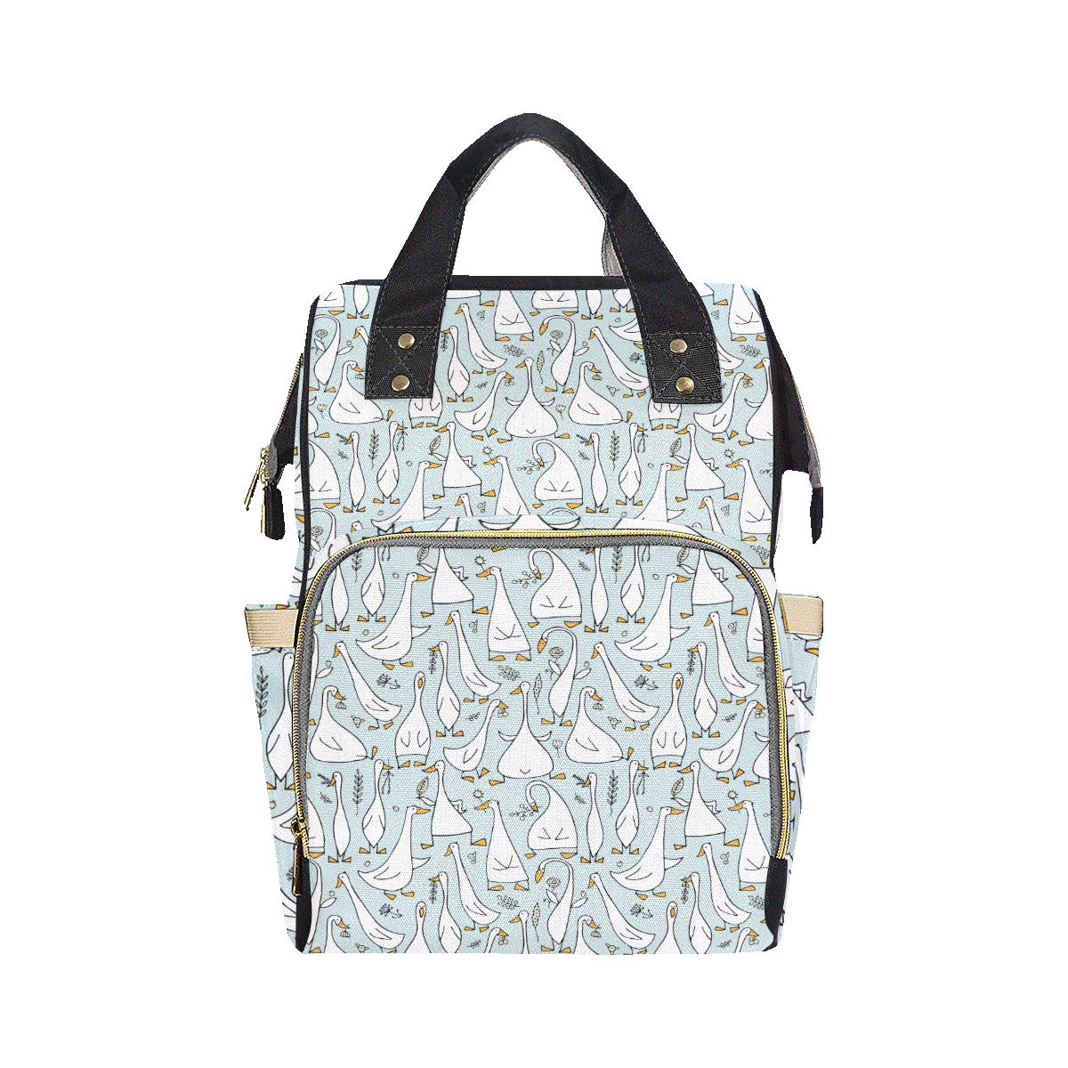Goose Pattern Print Design 03 Diaper Bag Backpack