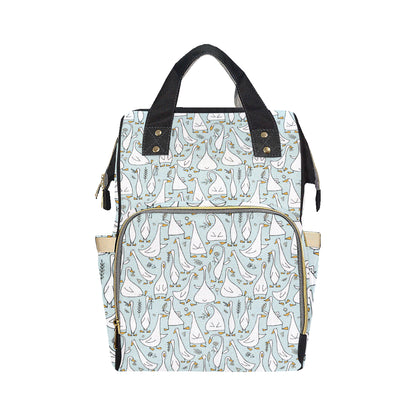 Goose Pattern Print Design 03 Diaper Bag Backpack