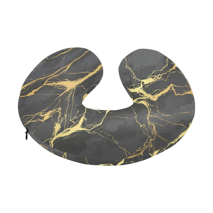 Marble Pattern Print Design 02 U-Shaped Travel Neck Pillow
