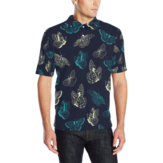 Monarch Butterfly Pattern Print Design 01 Men Polo Shirt