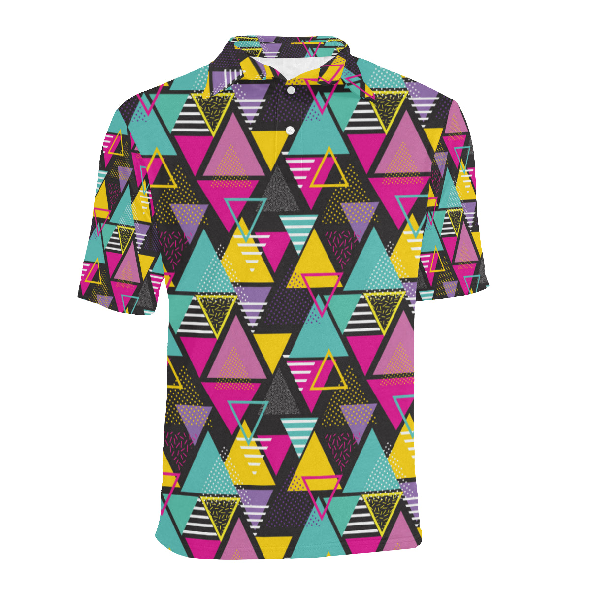 Geometric Colorful Pattern Print Design 02 Men Polo Shirt