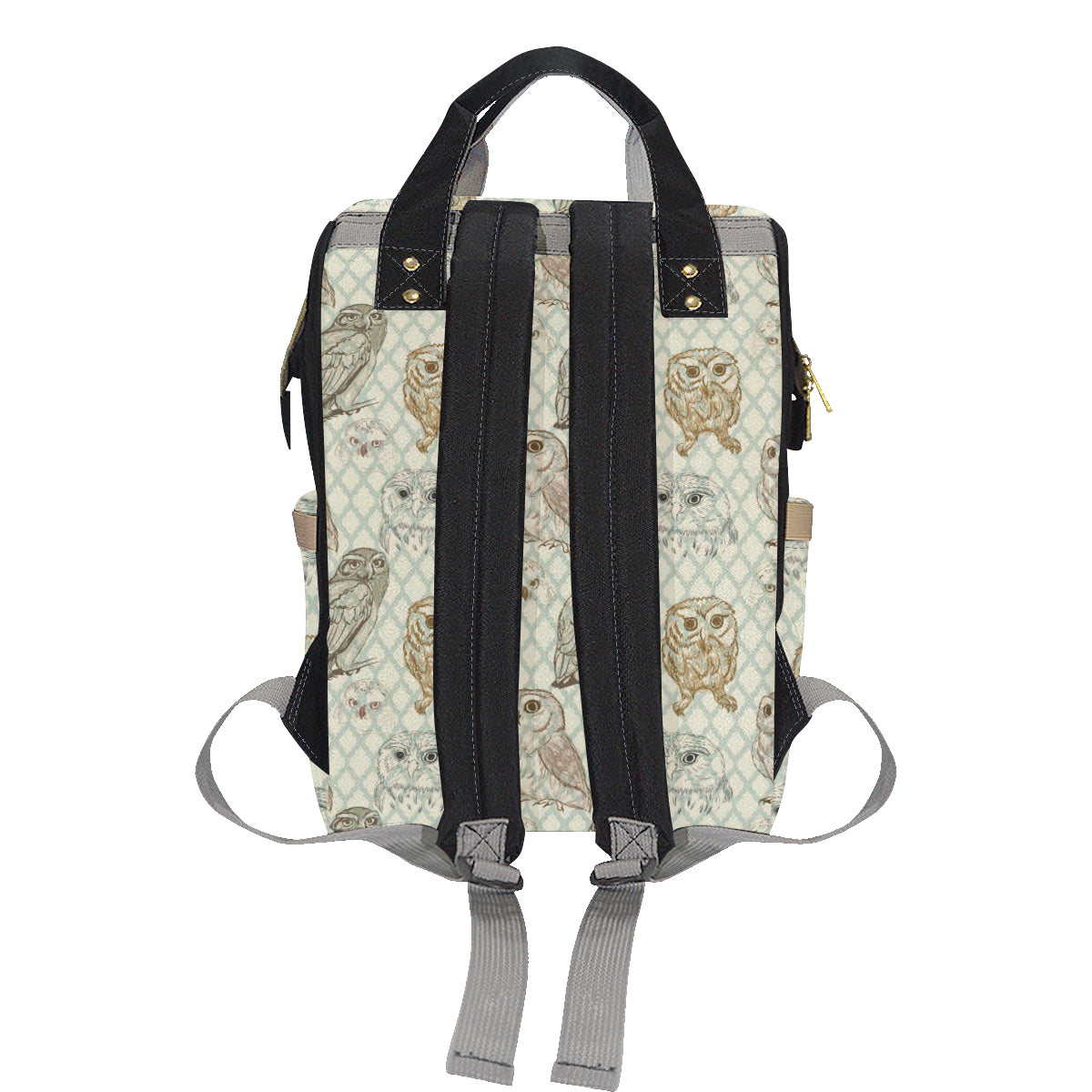 Owl Pattern Print Design A03 Diaper Bag Backpack
