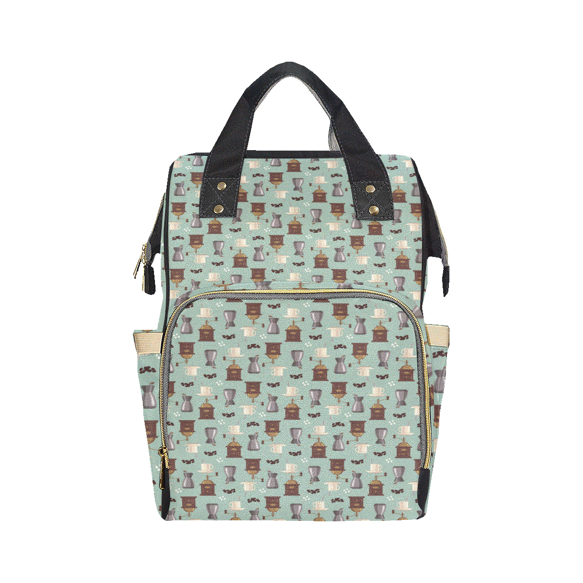 Coffee Pattern Print Design 04 Diaper Bag Backpack