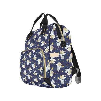 Angel Pattern Print Design 06 Diaper Bag Backpack