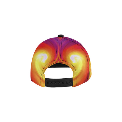 Vortex Twist Swirl Flame Themed Snapback Cap