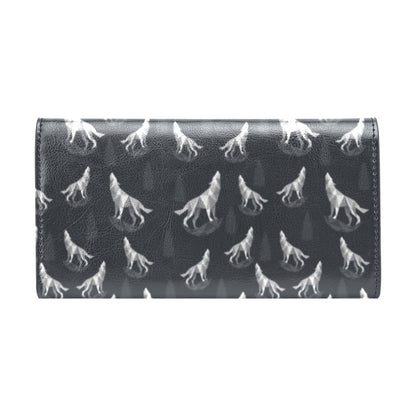Wolf Print Design LKS303 Women's Trifold Wallet