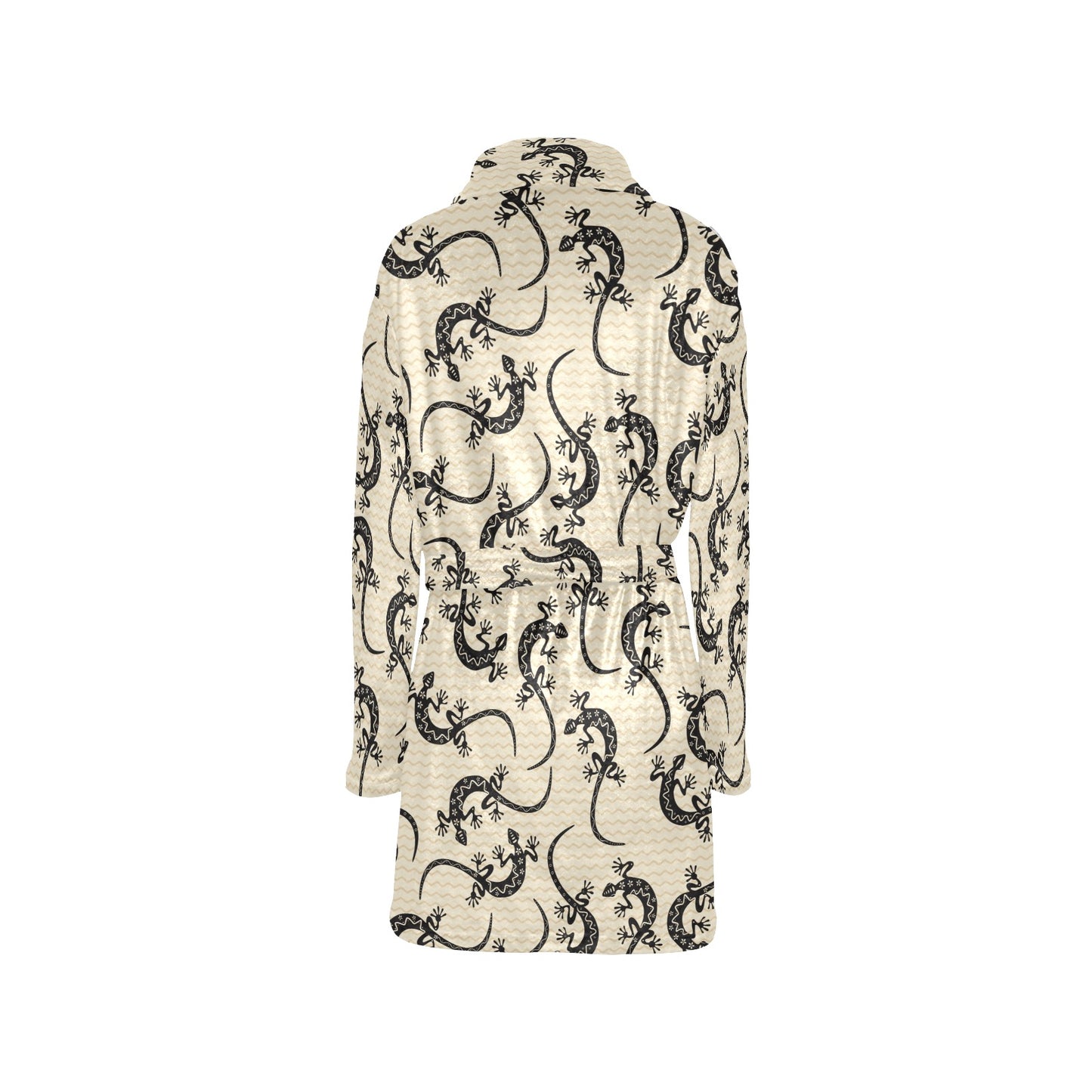 lizard Pattern Print Design 02 Women's Fleece Robe