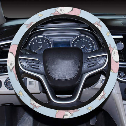 Unicorn Print Design LKS303 Steering Wheel Cover with Elastic Edge