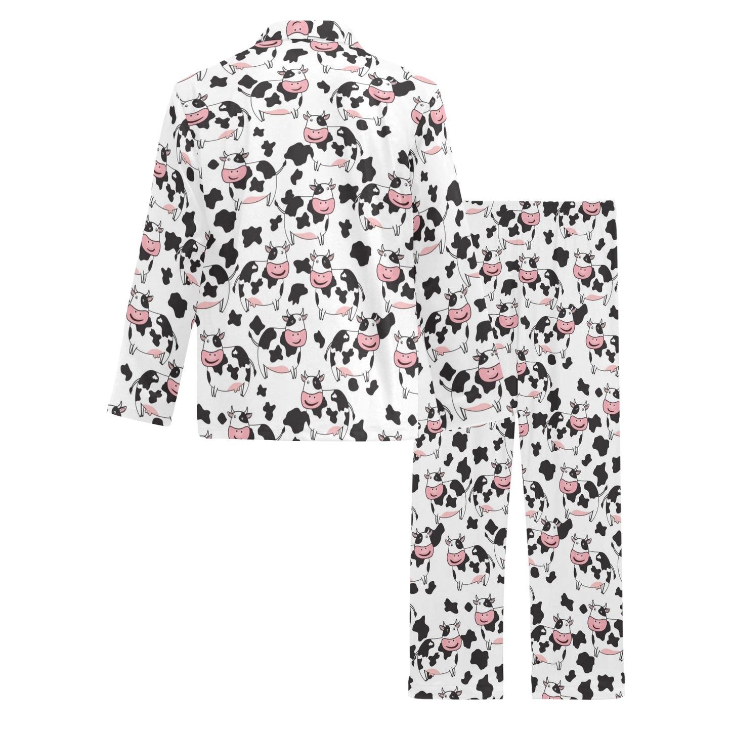 Cow Pattern Print Design 02 Men's Long Pajama Set