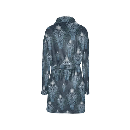 Elephant Mandala Women's Fleece Robe