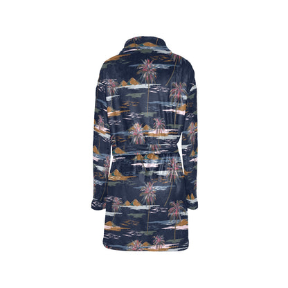 Pacific island Pattern Print Design A06 Women's Fleece Robe