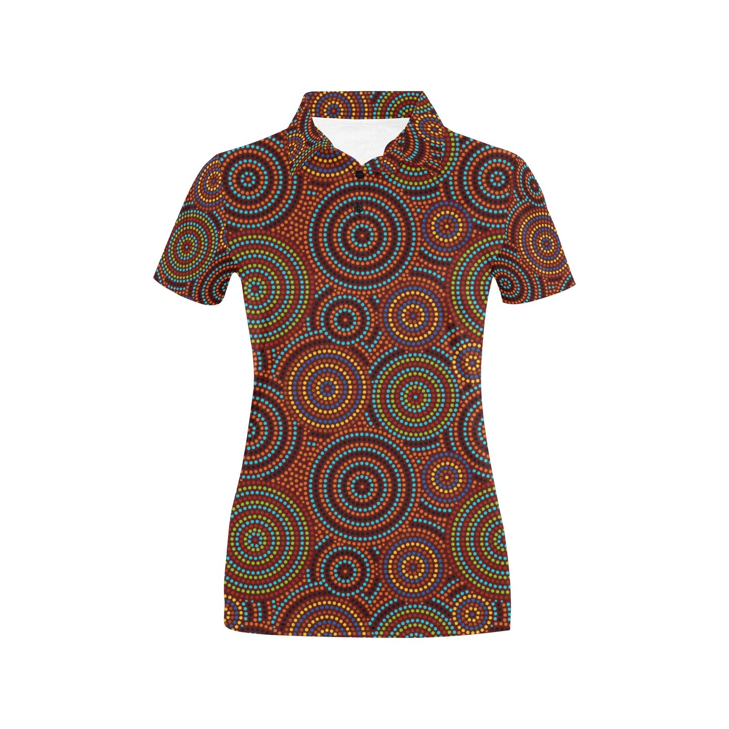 Aboriginal Print Design LKS403 Women's Polo Shirt