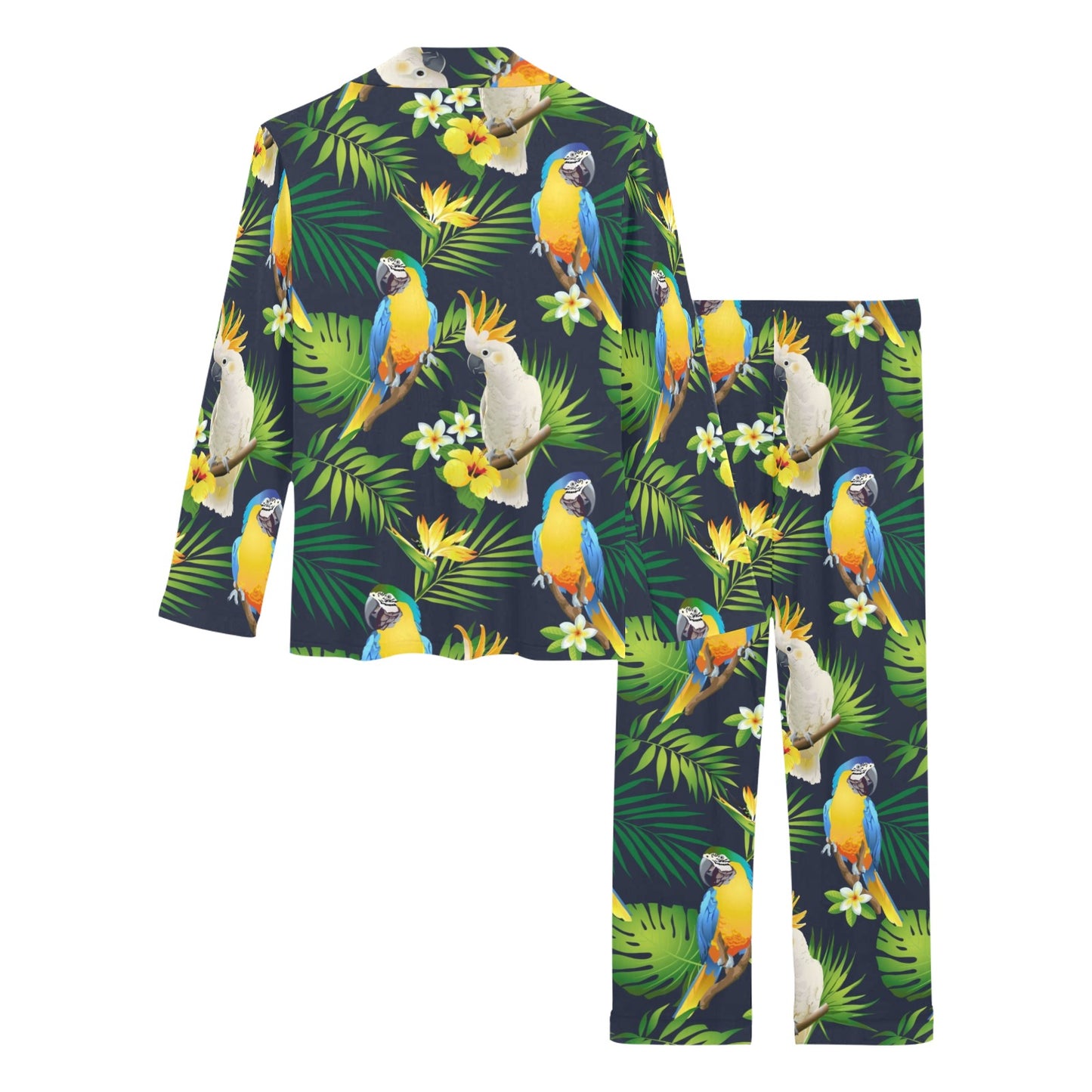 Parrot Pattern Print Design A03 Women's Long Pajama Set