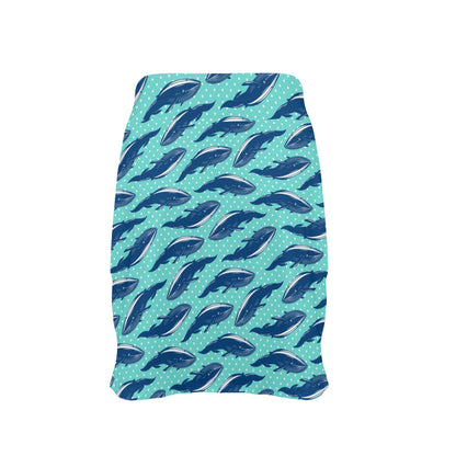 Whale Polka Dot Design Themed Print 17" Golf & Pickleball Skort with Pockets