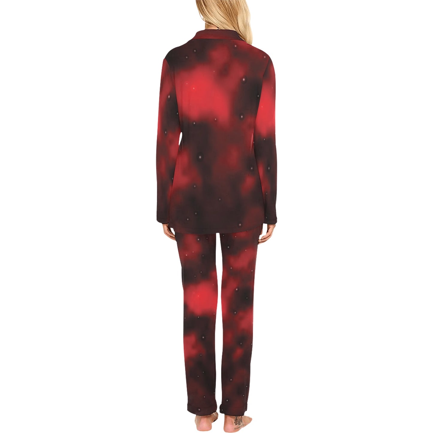 Nebula Pattern Print Design A03 Women's Long Pajama Set
