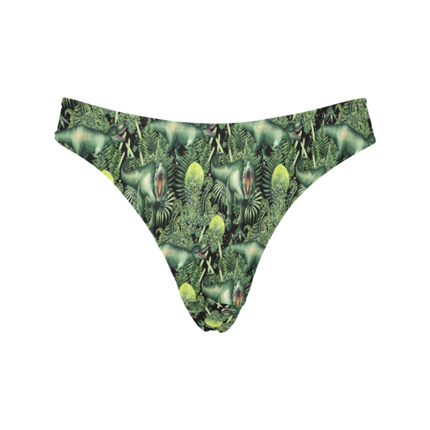 Dinosaur T Rex Print Pattern Women's Thongs