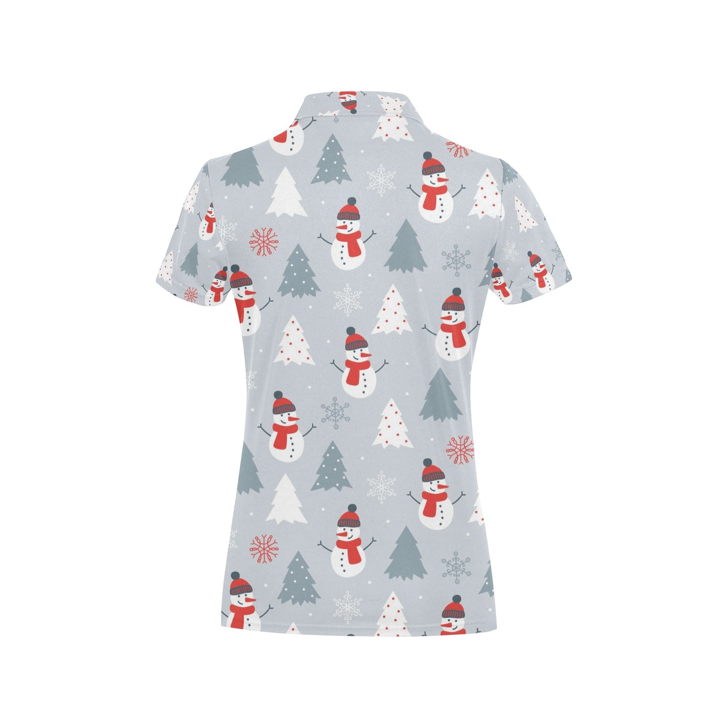Snowman Print Design LKS302 Women's Polo Shirt