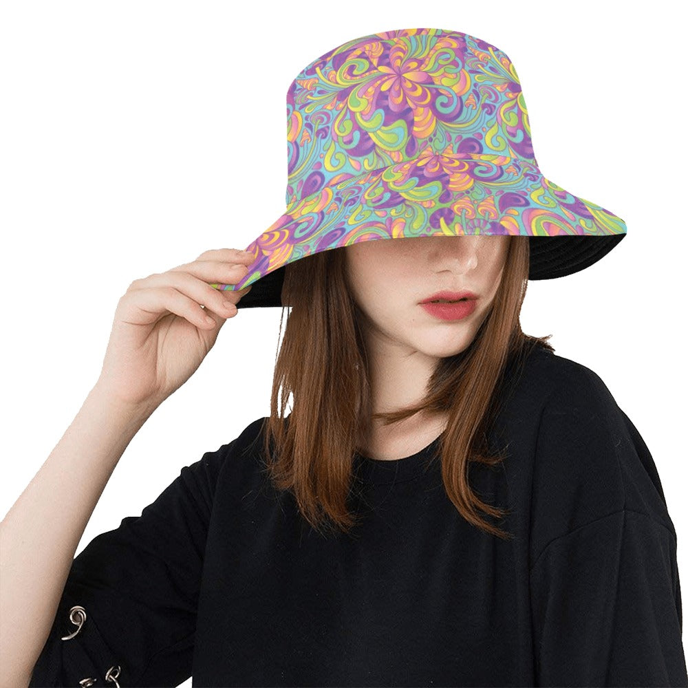 Trippy Print Design LKS306 Unisex Bucket Hat