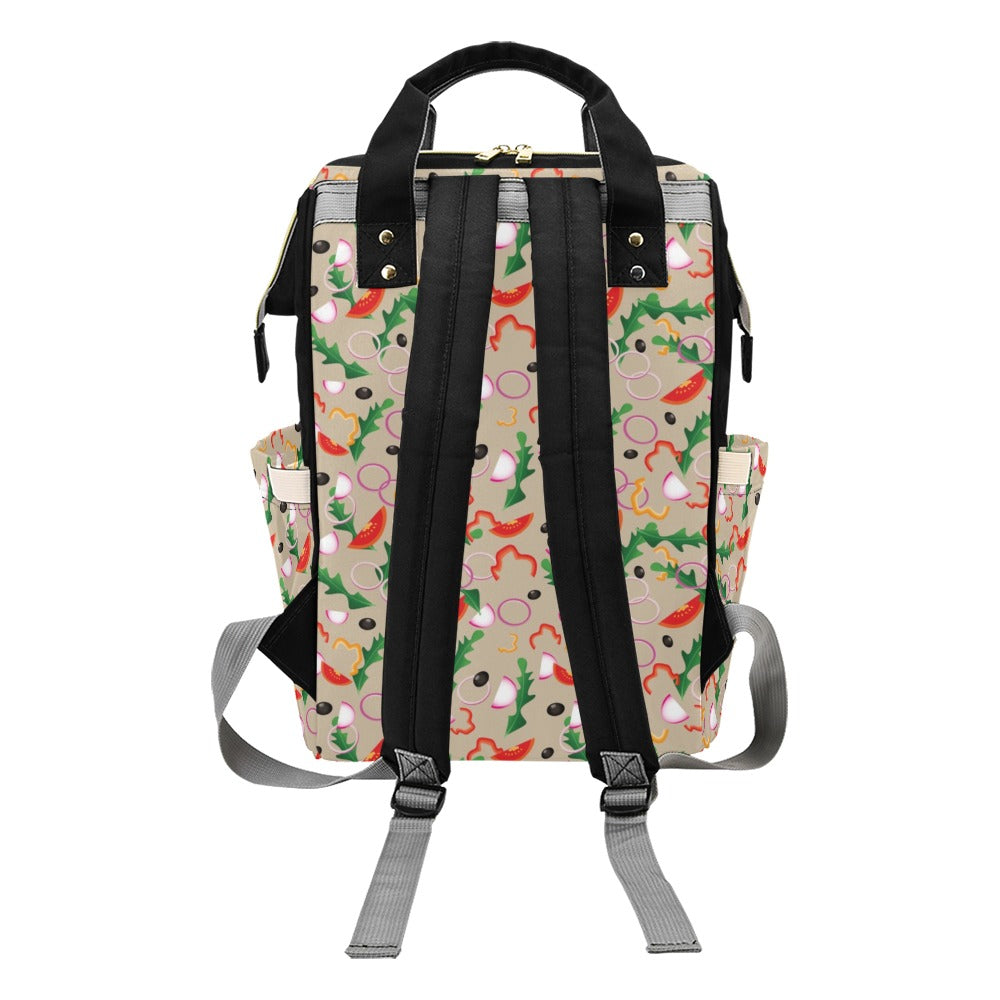 Salad Print Design LKS303 Diaper Bag Backpack
