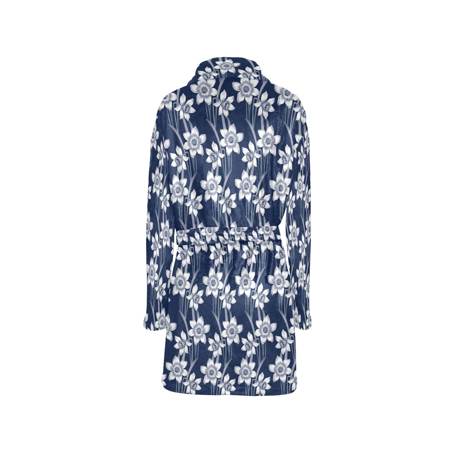 Daffodils Pattern Print Design DF09 Women's Fleece Robe