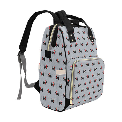 Scottish Christmas Themed Terriers Print Design LKS3018 Diaper Bag Backpack