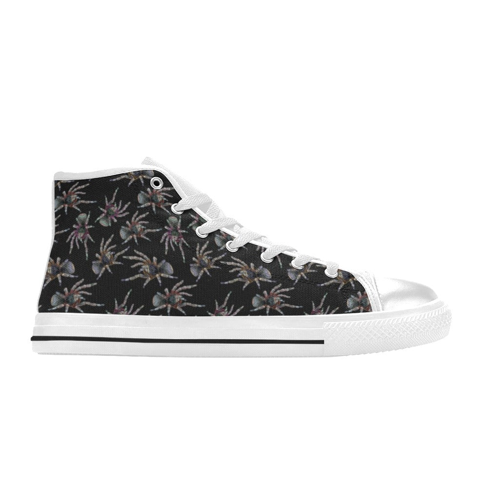 Tarantula Print Design LKS402 Men's High Top Canvas Shoes