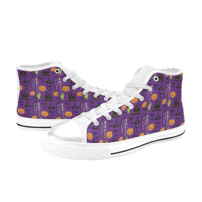 Halloween Print Design LKS403 Men's High Top Canvas Shoes