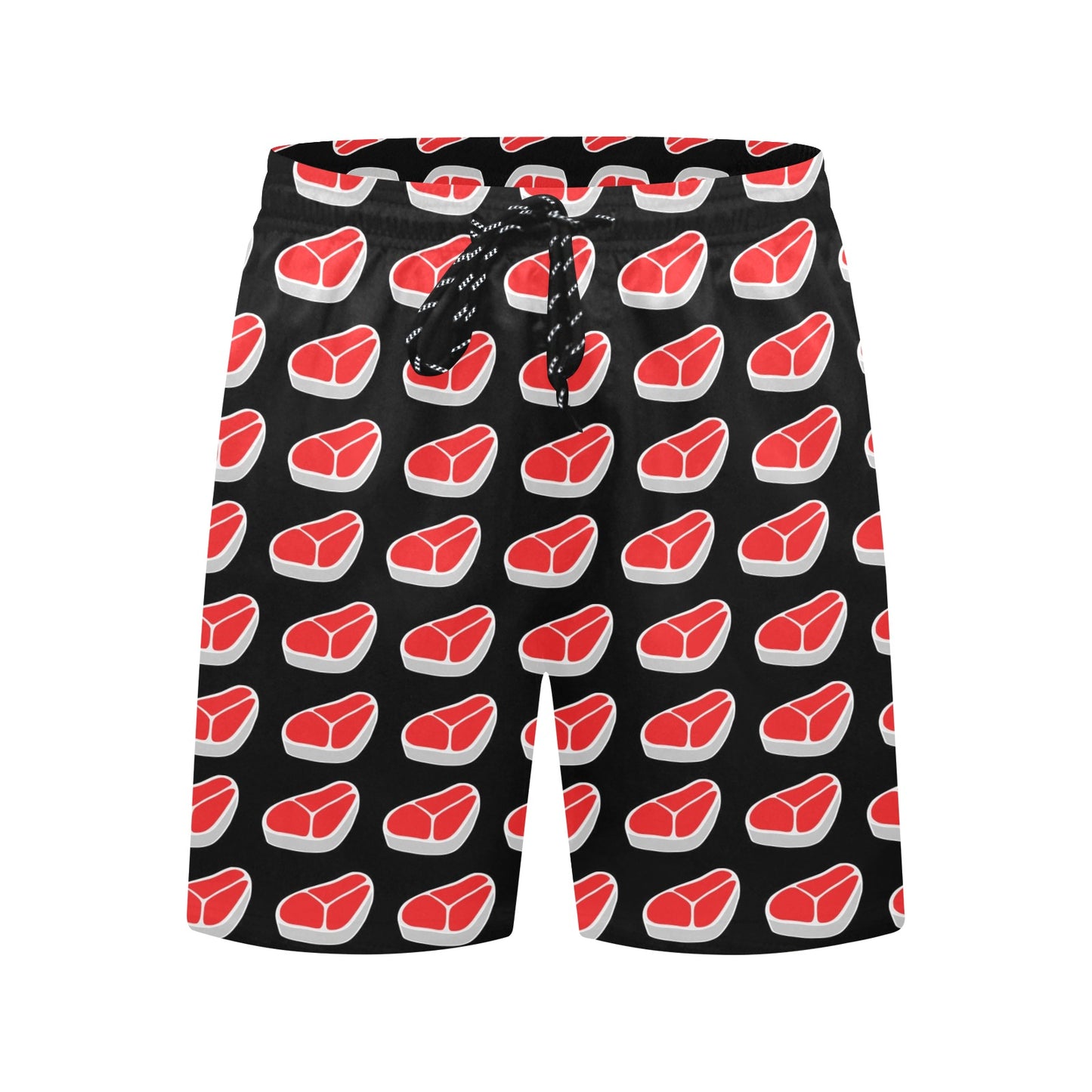 Steak Print Design LKS303 Men's Swim Trunks Beach Shorts