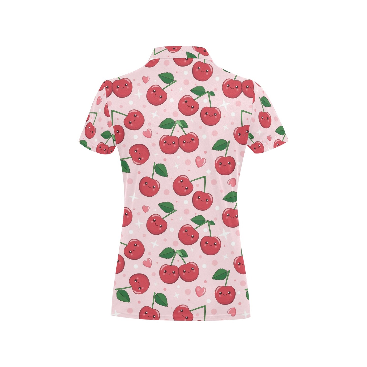 Cherry Pattern Print Design CH02 Women's Polo Shirt