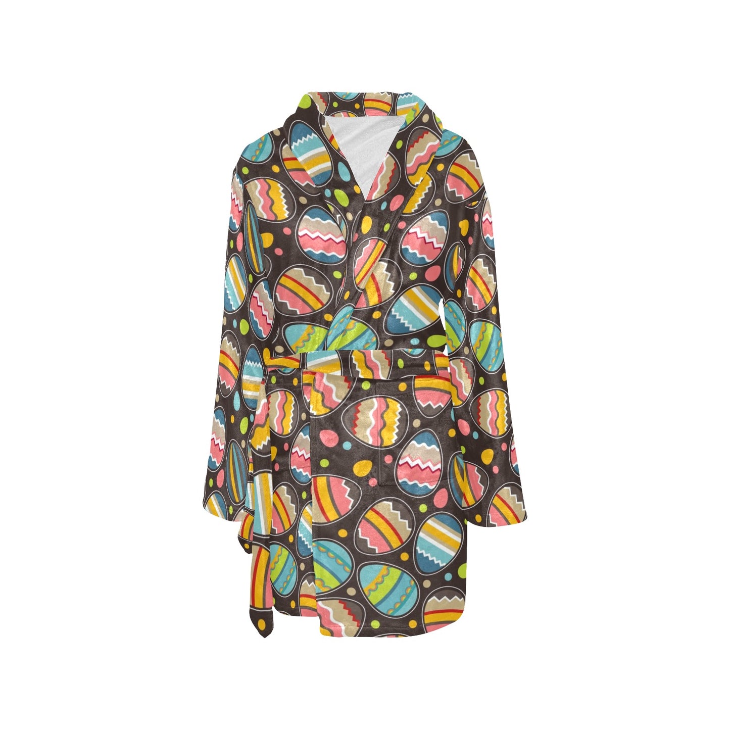 Easter Eggs Pattern Print Design RB03 Women's Fleece Robe