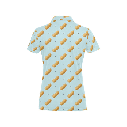 Peanut Pattern Print Design A03 Women's Polo Shirt