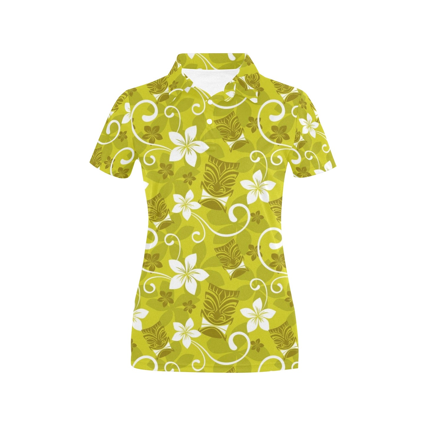 Hawaiian Themed Pattern Print Design H019 Women's Polo Shirt