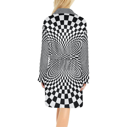 Optical illusion Projection Torus Women's Fleece Robe