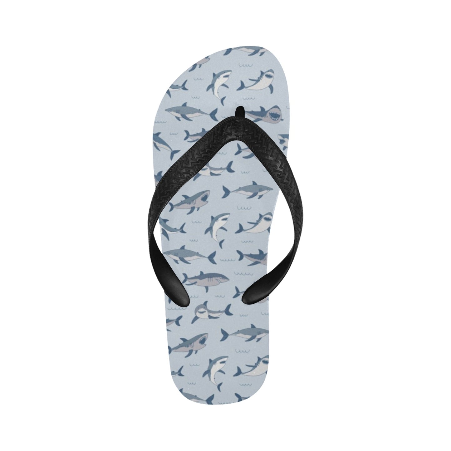 Shark Print Design LKS304 Flip Flops