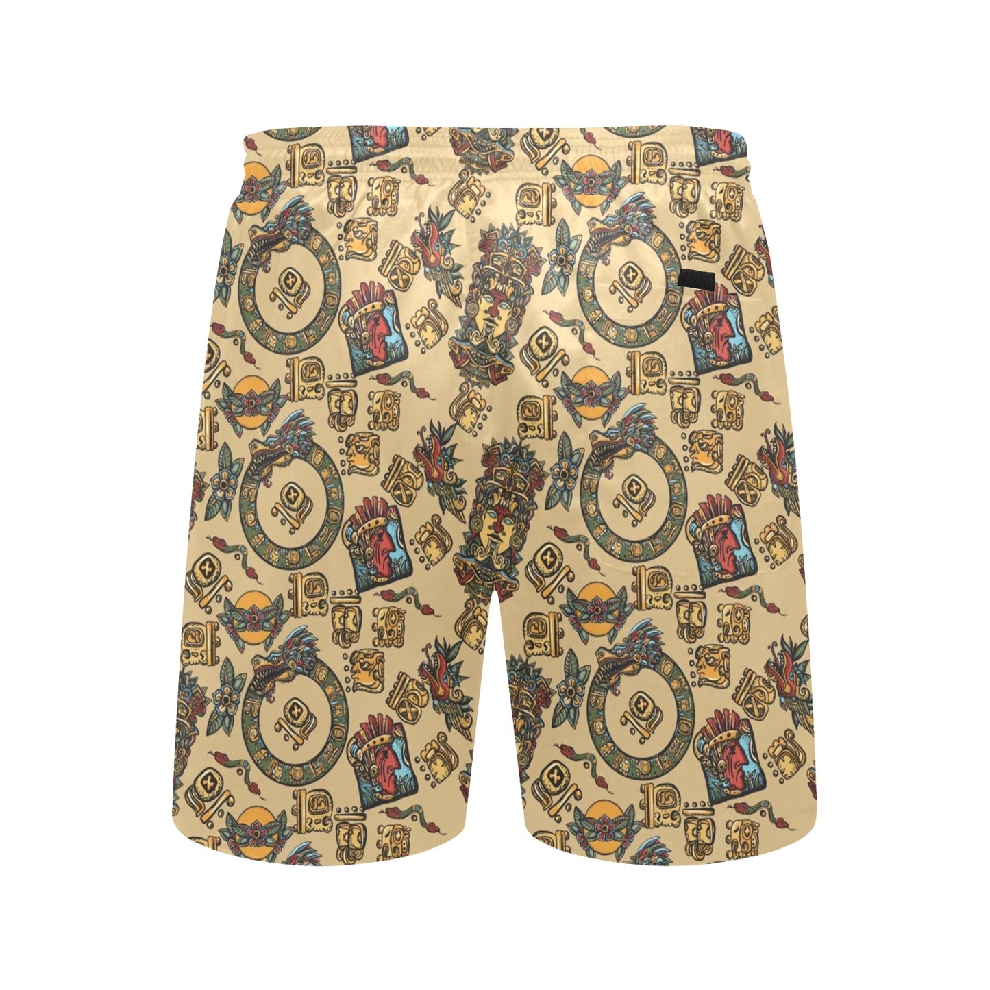 Totem Print Design LKS305 Men's Swim Trunks Beach Shorts