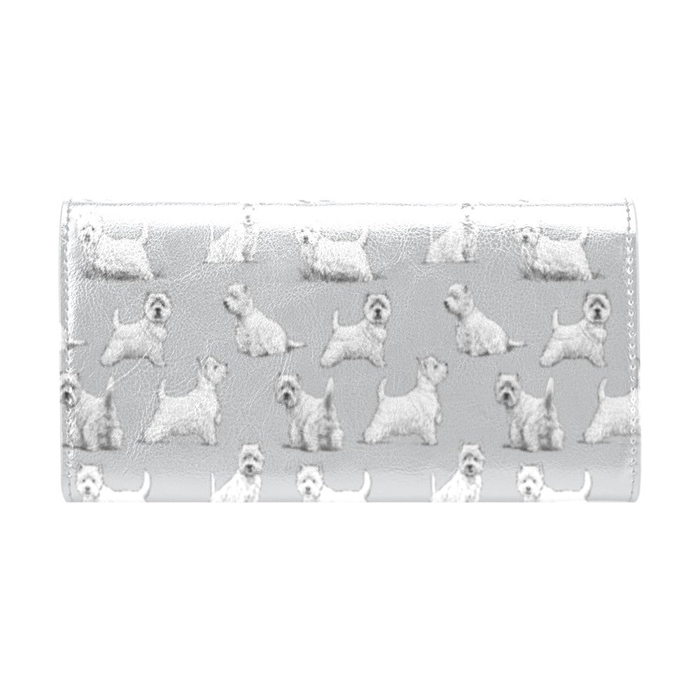 Scottish Terriers Print Design LKS3011 Women's Trifold Wallet
