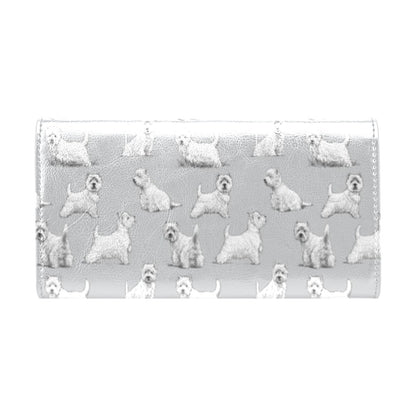 Scottish Terriers Print Design LKS3011 Women's Trifold Wallet
